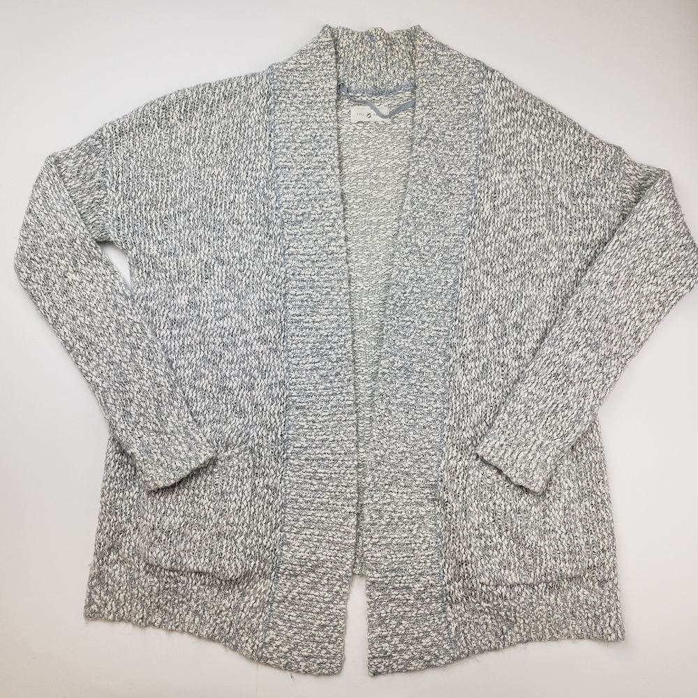 Lou & Grey marled gray cardigan sweater